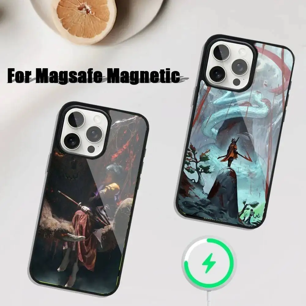 

S-Sekiro Game Phone Case For iPhone 17,16,15,14,13,12,11,Pro,Max,Plus,Mini,SE4,E Magnetic Magsafe Wireless Charging