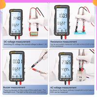 A23P ANENG 681 Rechargable Digital Multimeter Non-Contact Voltage Tester AC/DC Voltage Meter LCD Screen Current Tester Durable B
