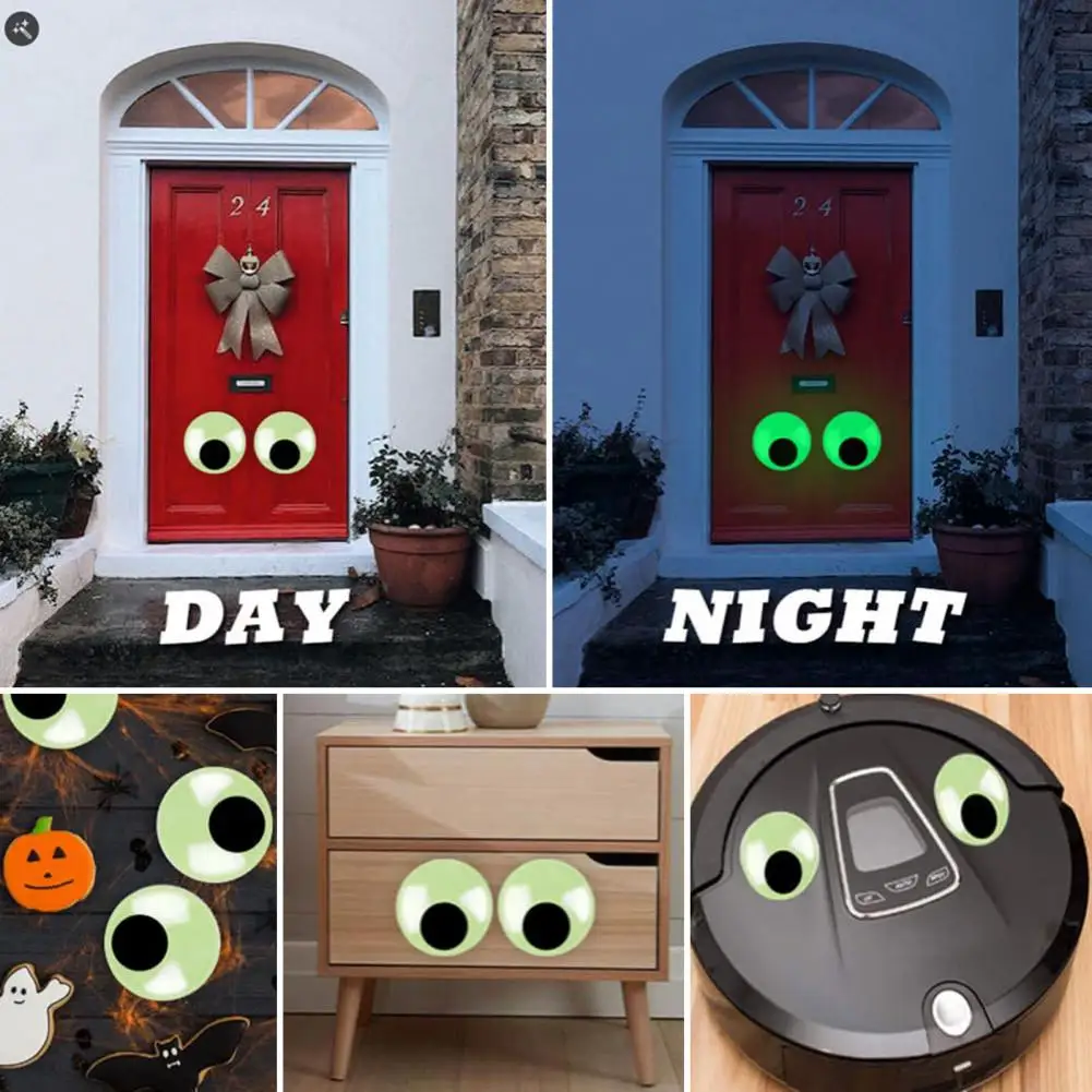 Eye Stickers Cartoon Googly Eyes Glow-in-the-dark Googly Wiggle Eyes Sticker Set for Diy Craft Projects 5/10/15cm Multi Sizes