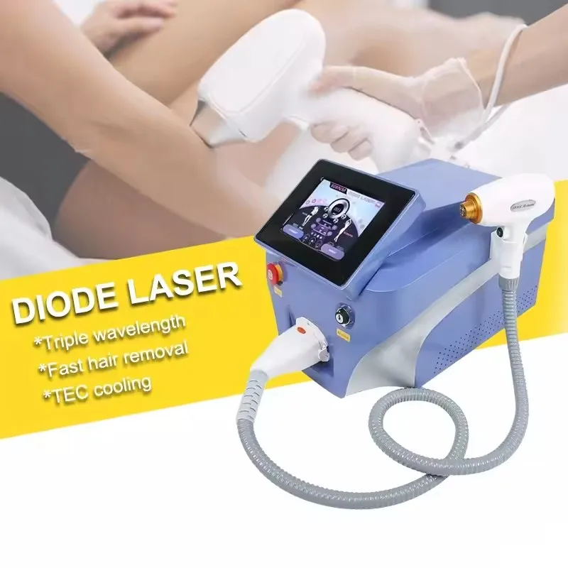 Appareil médical d'épilation au laser à diode, cl rite, 3 longueurs d'onde, 808nm, prix de la machine