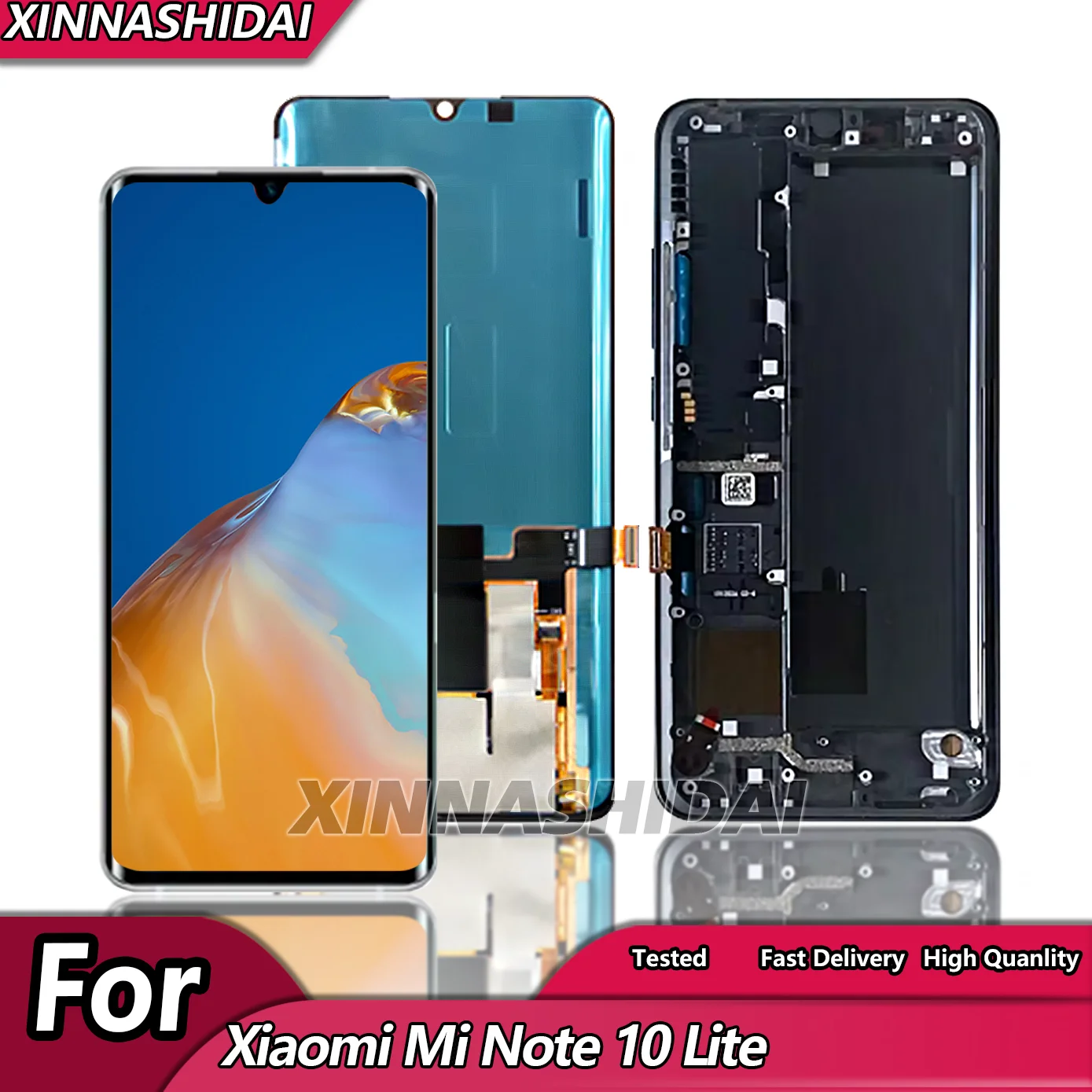 schermo-oled-per-xiaomi-mi-note-10-lite-display-lcd-touch-screen-digitizer-assembly-con-parti-di-ricambio-del-telaio