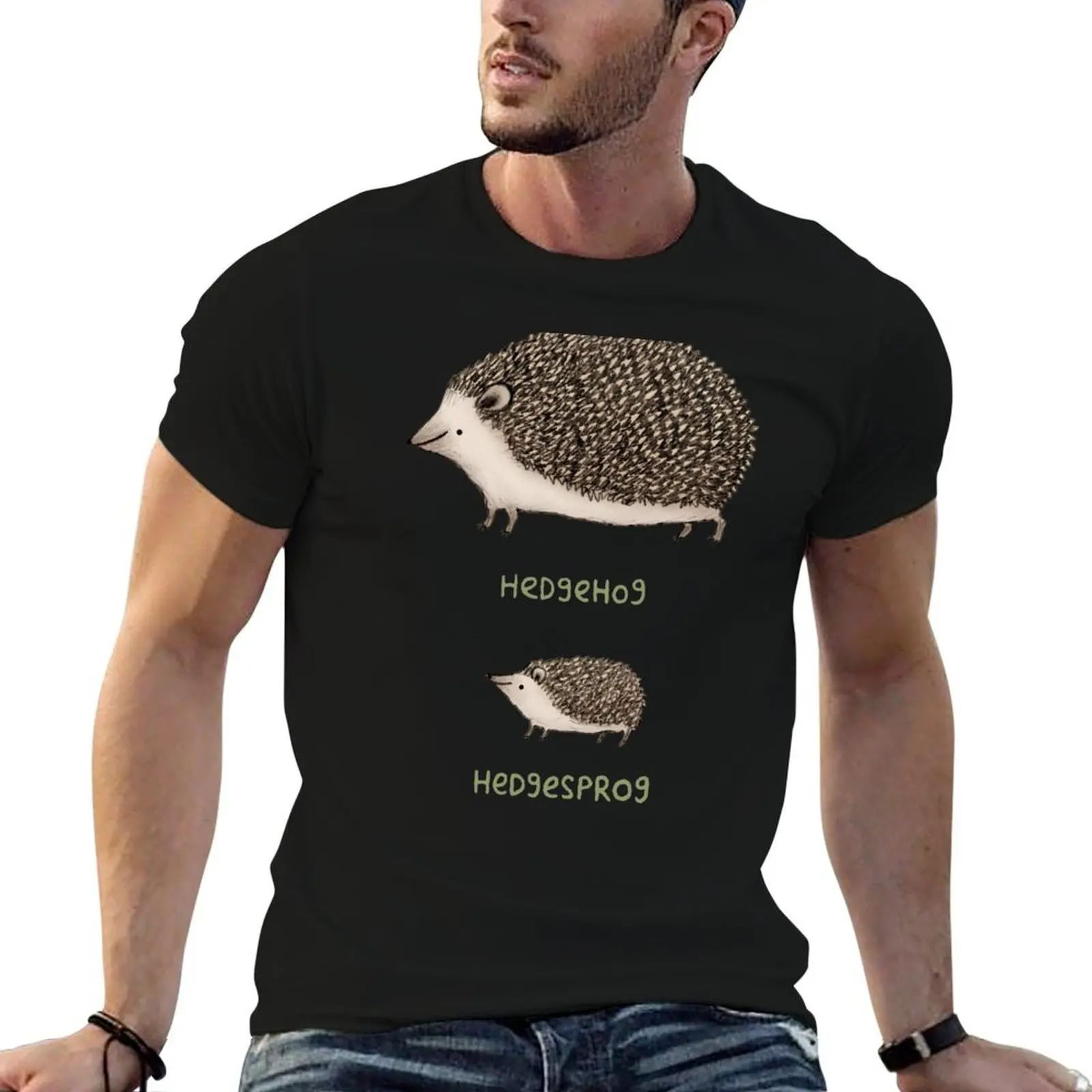 

Hedgehog Hedgesprog T-Shirt t shirts for man graphic vintage t shirts designer cotton t shirt man T-shirt