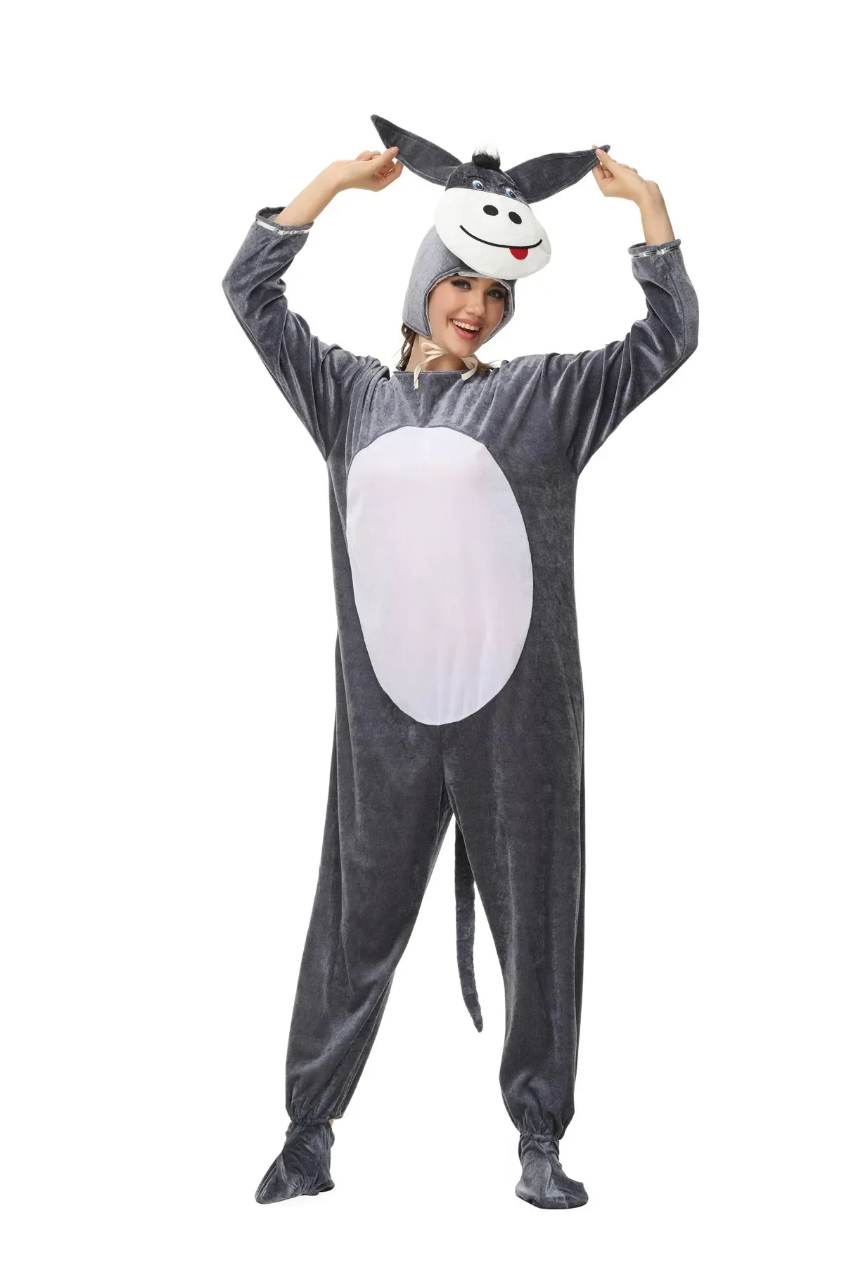 Annual Cosplay Animal Winter Onesie Animal Donkey Halloween Adult Costume