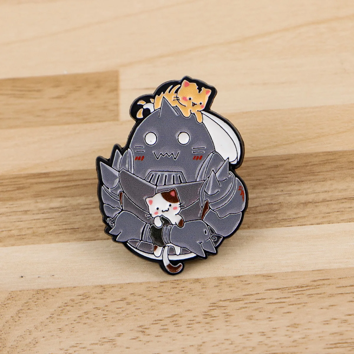 Pin esmaltado de gato bonito, insignias de Manga de Anime en mochila, broches de dibujos animados para mujer, alfileres de solapa para sombrero, accesorios de Cosplay, juguetes, regalos