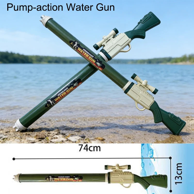 Pull Type Water Shooter Toy Summer Backyard Pool Beach Water Game Prop for Adults Teenagers Over 14 Years Old