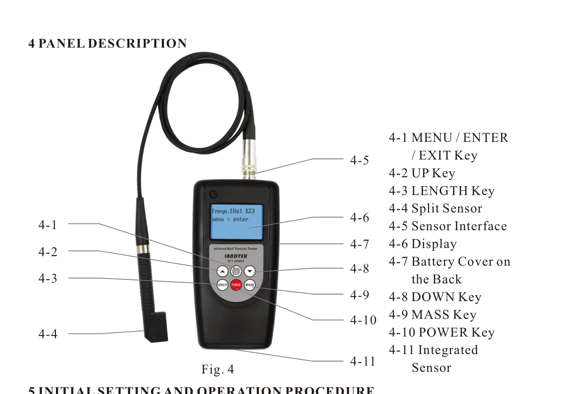 Digital Infrared Belt Tension Tester BTT-2880R5 10~500Hz