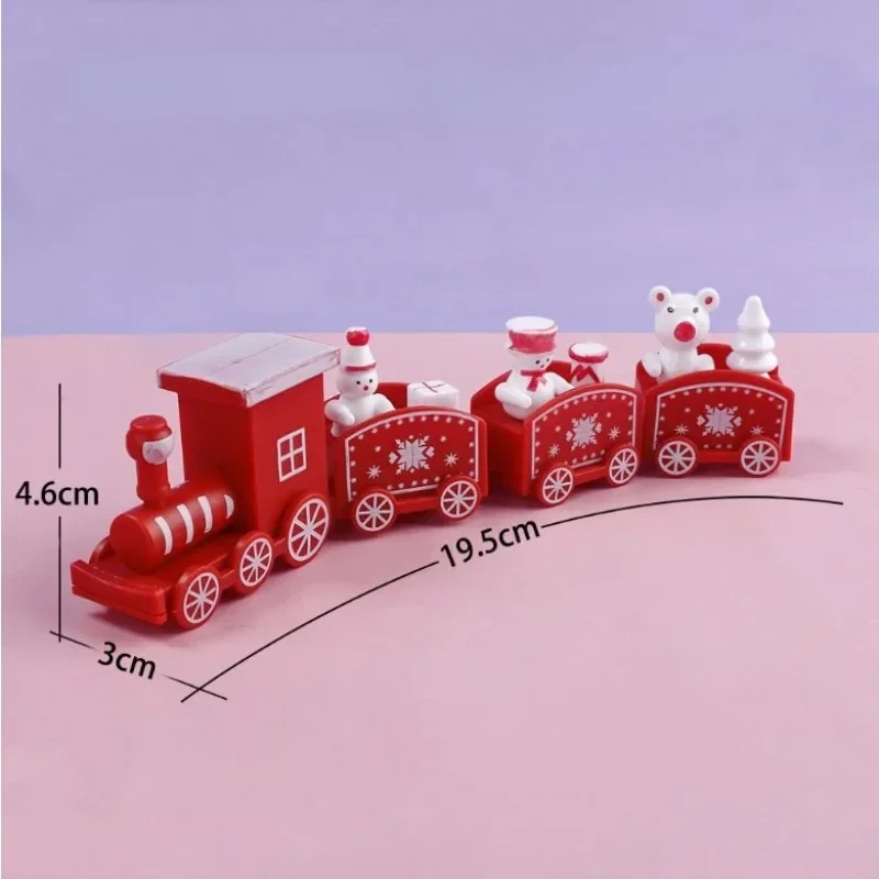 Mini Christmas Train Plastic Christmas Train Toys Christmas Decorations for Home 2025 Cristmas Ornament Gift Happy New Year 2025