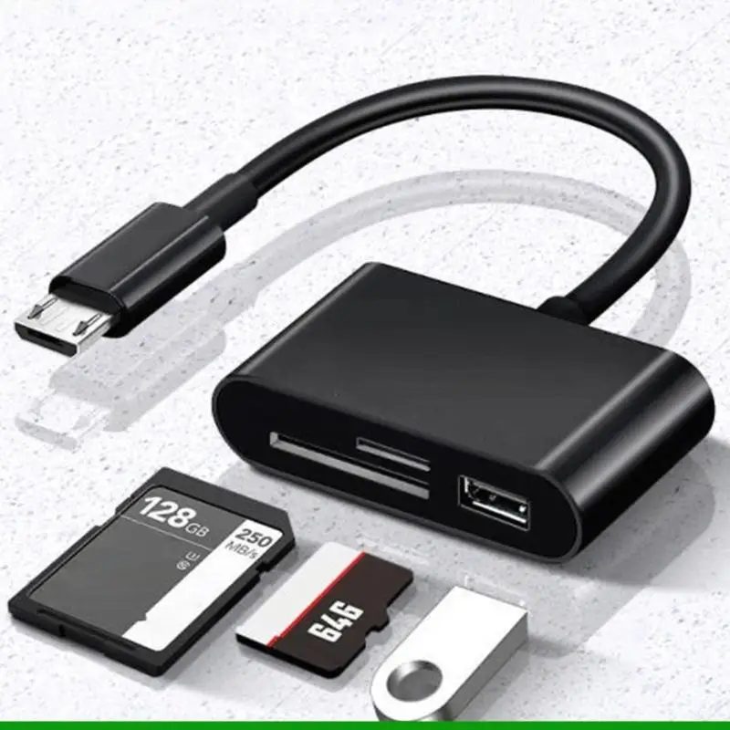 U55C High Speed USB Micro B TF Flash Card Reader 5 в 1 OTG Hub Type C Adapter для Android Phone Computer