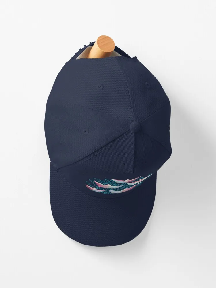 Japanese Waves And Paper Boats Cap For Unisex Adult Outdoor Casual Sun Baseball Caps New Fashion Hat