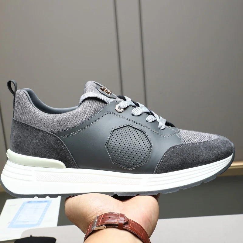 Men's top Italian luxury brand sports luxury high-end leather breathable fabric fashion versatile casual shoes view 2