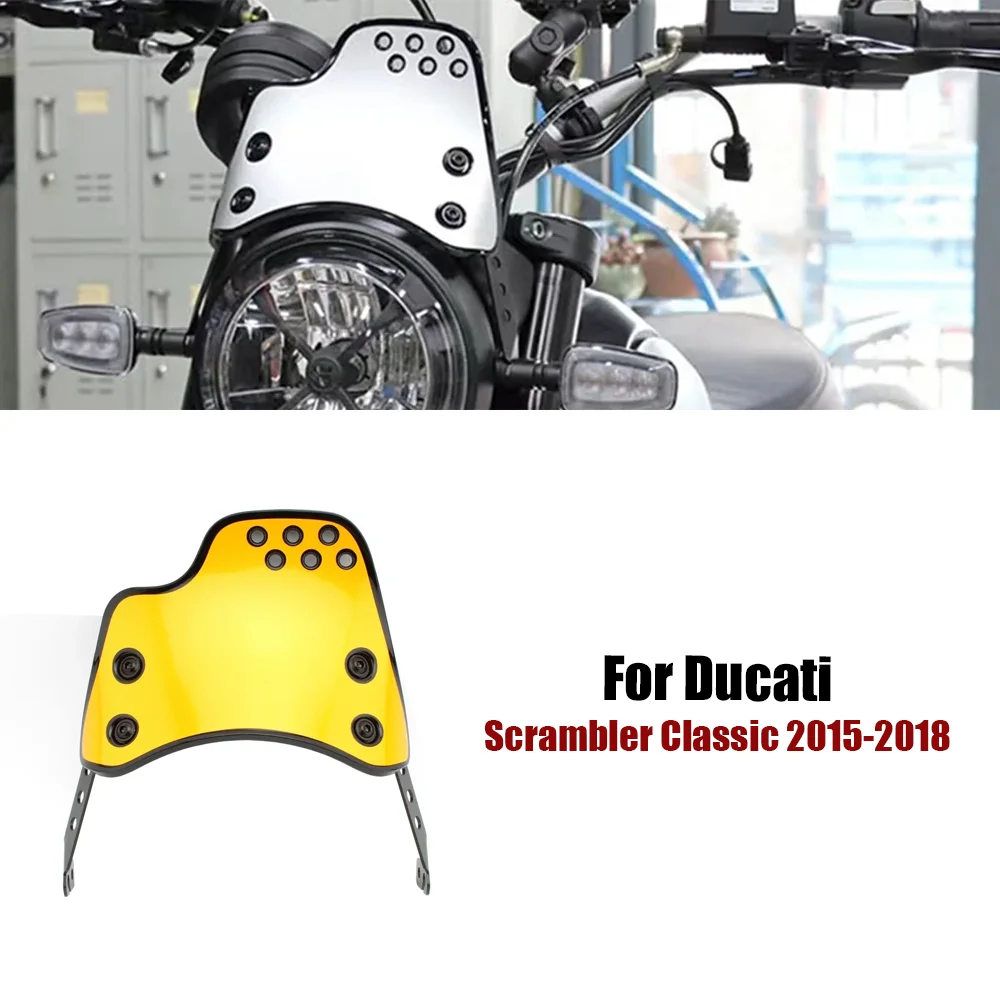 

For DUCATI Scrambler 400 800 2015-2023 Motorcycle Windscreen Windshield Fly Wind Screen Shield Wind Deflector