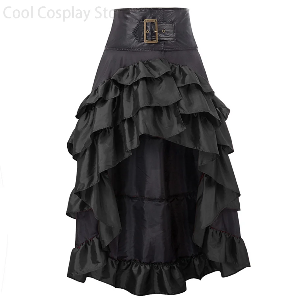 Vestido de Cintura Alta con Falda de Capas para Mujer, Estilo Renacentista, Disfraz de Pirata Victoriano para Halloween, Traje de Bucanero para Juego de Rol