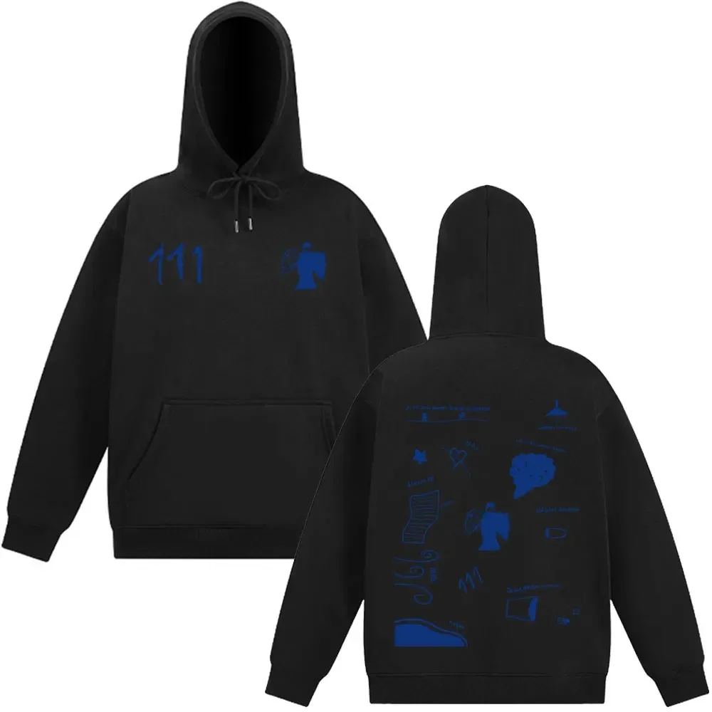 

Рэпер Milo J 111 Album Tour Merch, популярные толстовки с принтом для мужчин и женщин, толстовки с длинными рукавами в стиле Харадзюку, модные пуловеры большого размера