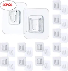 Dupla Face Adesiva Parede Ganchos, Invisível, Traceless, Snap Hook para Imagem, Banheiro, Cozinha, Kit, 10 Pares, 5 Pares, 2 Pares