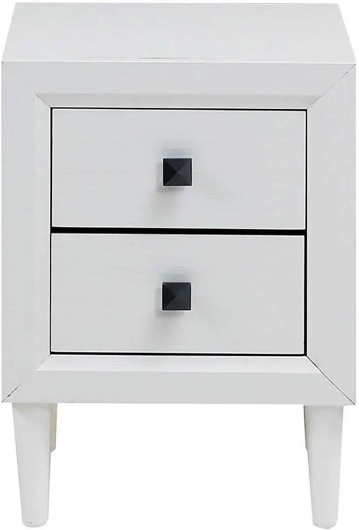 Wood Nightstands,Multipurpose End Table Sofa Side Table Bedside Cabinet with 2 Drawers,Perfect for Bedroom/Living Room White