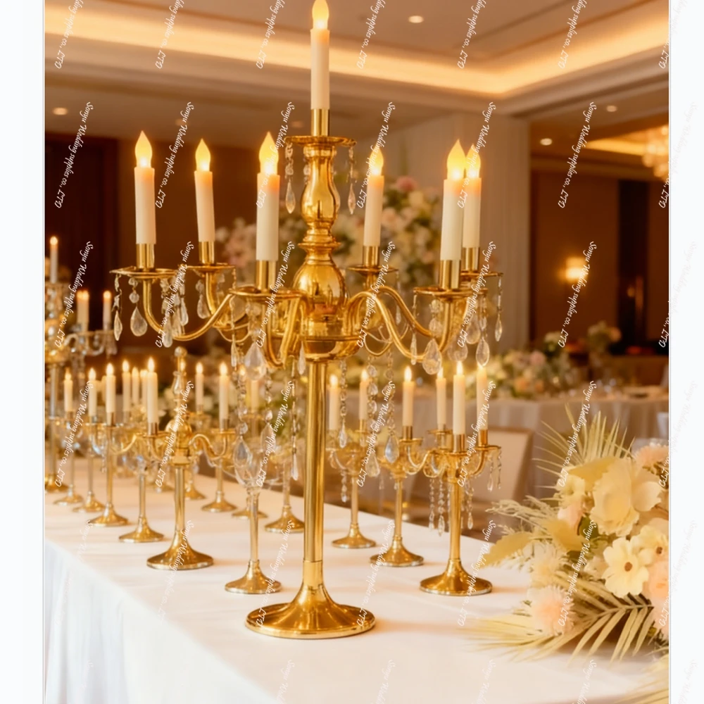 

8ps)90cm-120cm) Gold and Silver Acrylic Crystal Tree Chandelier Wedding Table Centerpiece Flower Road Leads