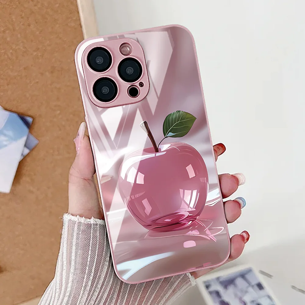 Handyhülle aus gehärtetem Glas für iPhone 16 Pro, iPhone 15 13 11 12 14 17 Pro Max Air 16e 7 8 Plus XR SE, weiche, stoßfeste Abdeckung