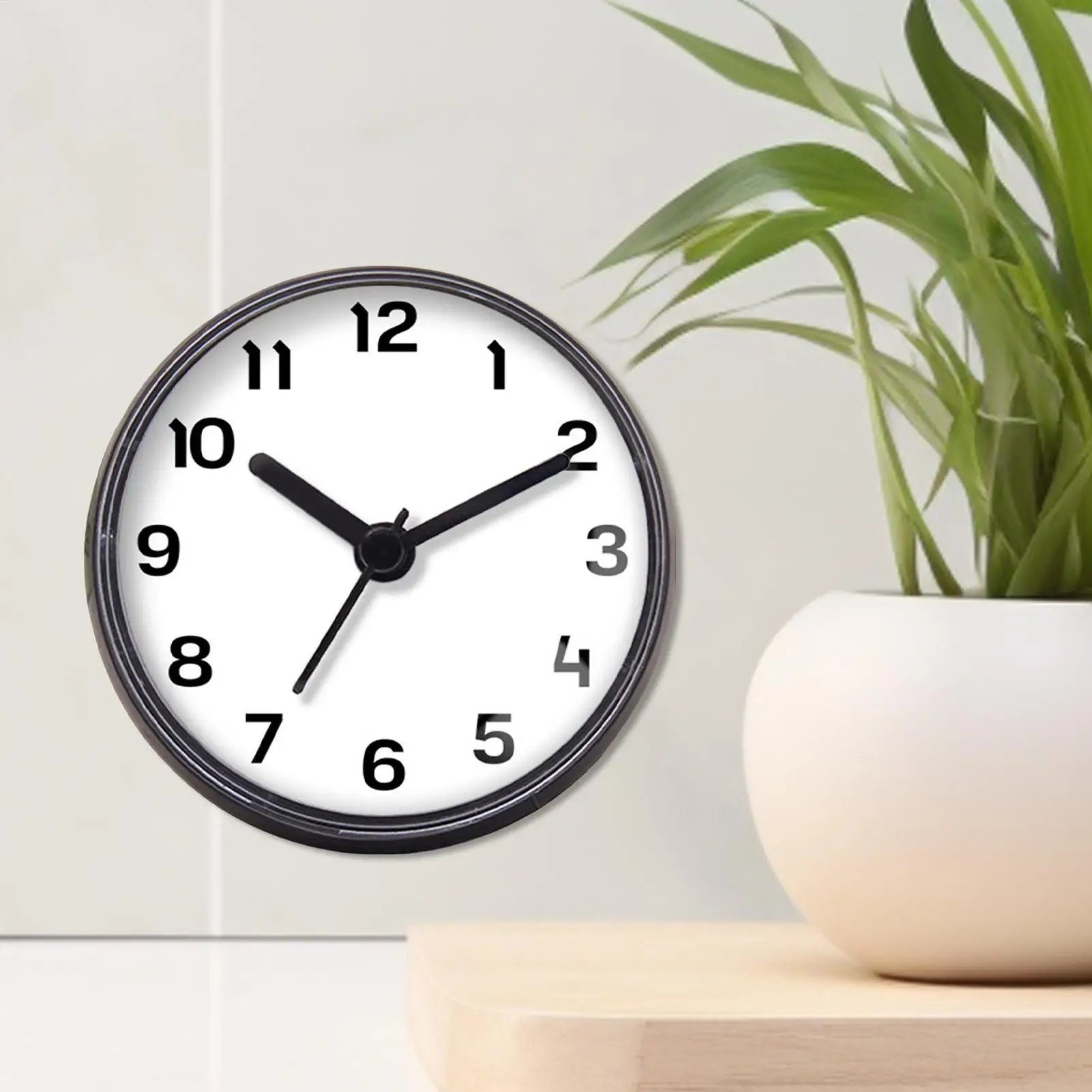 Wall Suction Cup Waterproof Shower Clock, Battery Operated Alarm for Bathroom Kitchen Indoor Tub Pool Sauna Apartment Dormitory