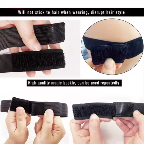 Fashion Hair Elastic Band For Wigs Adjustable Edge Scarf Elastic Headband With MagicTape for Women Lace Wigs - Image 5