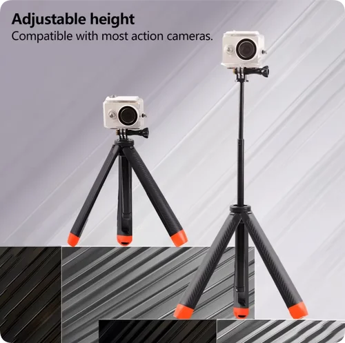 Imagen 2 del producto Trípode de palo de Selfie con agarre de mano flotante, monopié extensible impermeable, tornillo de pulgar para accesorios GoPro/DJI/Insta360