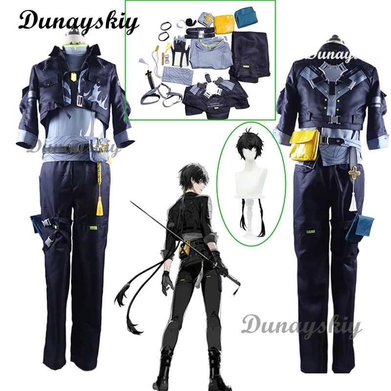 Wuthering Waves Rover Cosplay Costume pour hommes et femmes, perruque de jeu, uniforme masculin, résonateur principal Rick, accessoires de fête d'Halloween