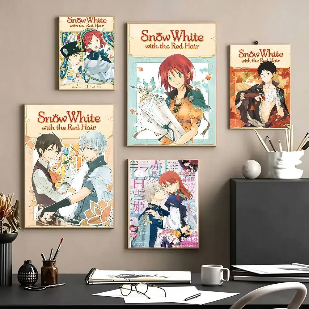 Anime S-Snow White with the Red Hair Poster Self-adhesive Art Waterproof Paper Sticker Coffee House Bar Room Wall Decor