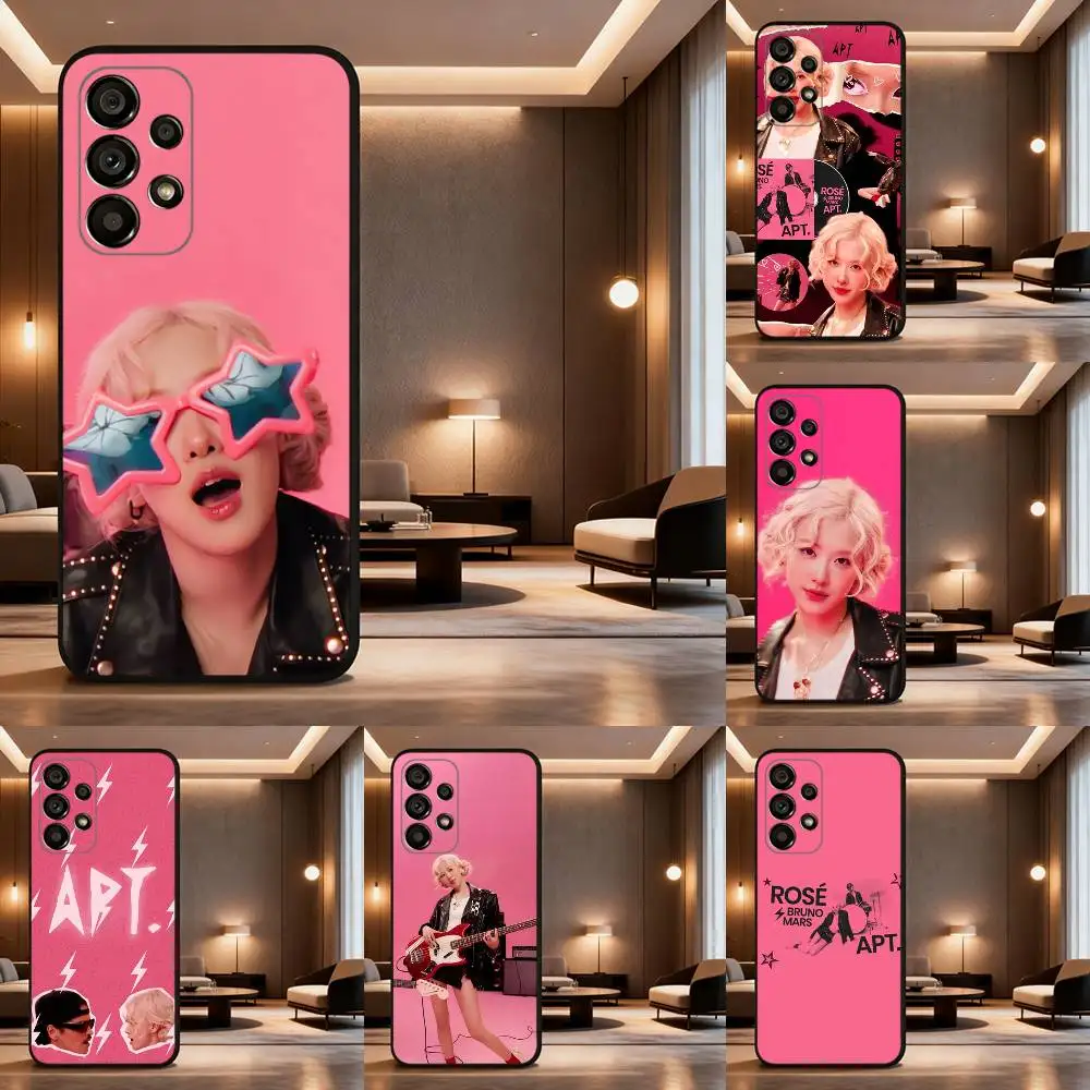 

Singer Apt Rose Phone Case For Samsung Galaxy A73,31,32,72,41,53,52,71,22,5G,Note,J7,8,9 Soft Black Cover