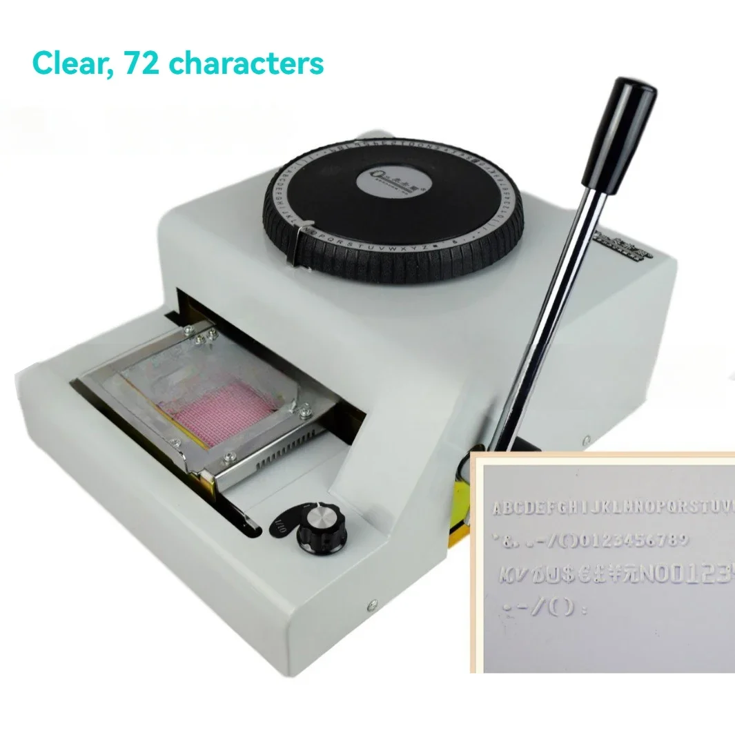 Hot sales 72 Characters PVC Card Symbols Convex Embosser Stamping Machine Punch Letter ID Embossing Stamp Tools