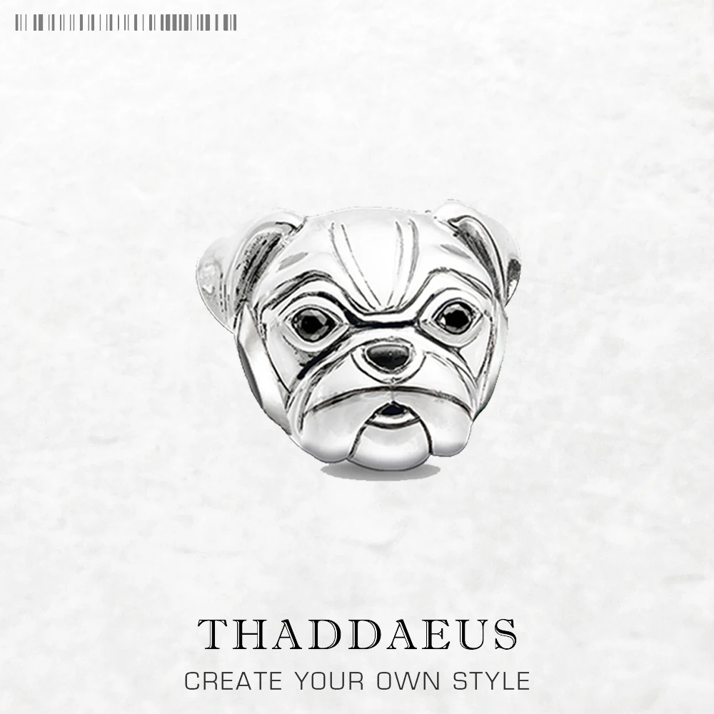 

Beads Bulldog Dog 925 Sterling Silver Charm European DIY Jewelry Accessorie Cute Gift For Women Men