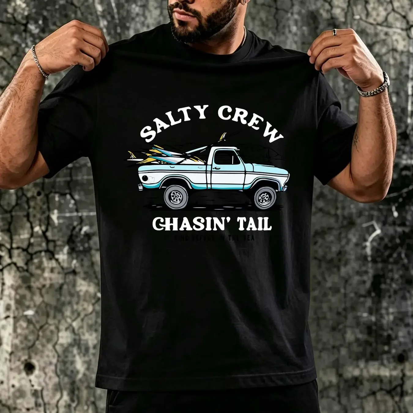 washed T Shirt Salty Crew Off Road SS long or short sleeves vintage Washed designer clothes Unisex Stylish Stretched graphic
