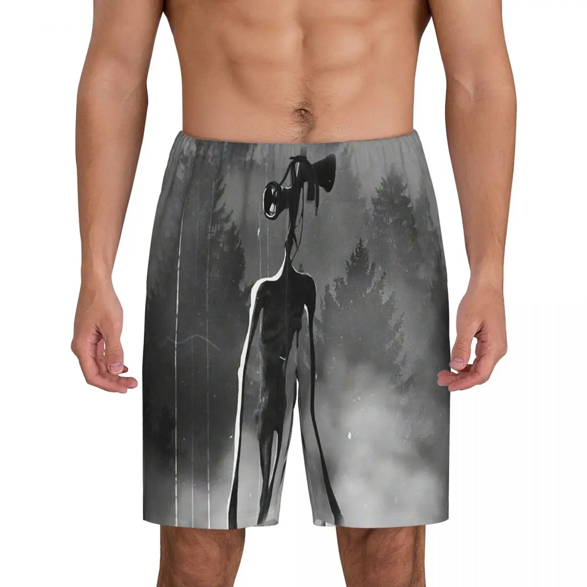 

Custom Siren Head Osepanhead Short Pajama Pants Men Sleepwear Sleep Lounge Bottom Shorts Sleeping Pants