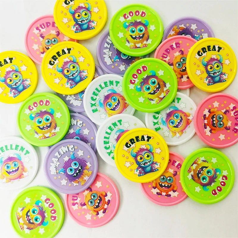 Plastic Positive Affirmation Chips Cards Waterproof Kindness Token Coins for Kids Student Classroom Adults Encourage Prizes