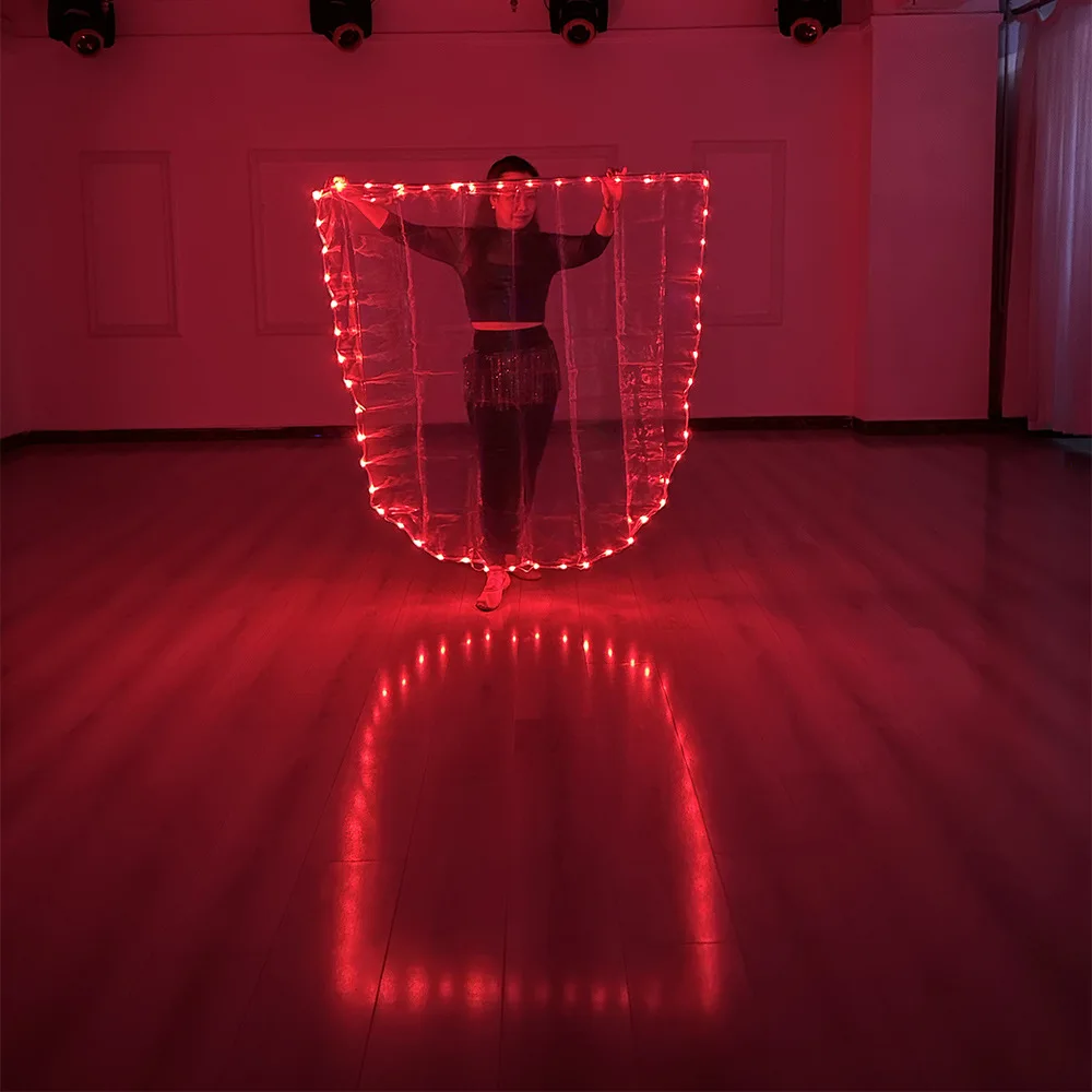 Banderas Led brillantes con palos, accesorios de baile para mujeres adultas, puesta en escena, Carnaval, Halloween, accesorios de práctica