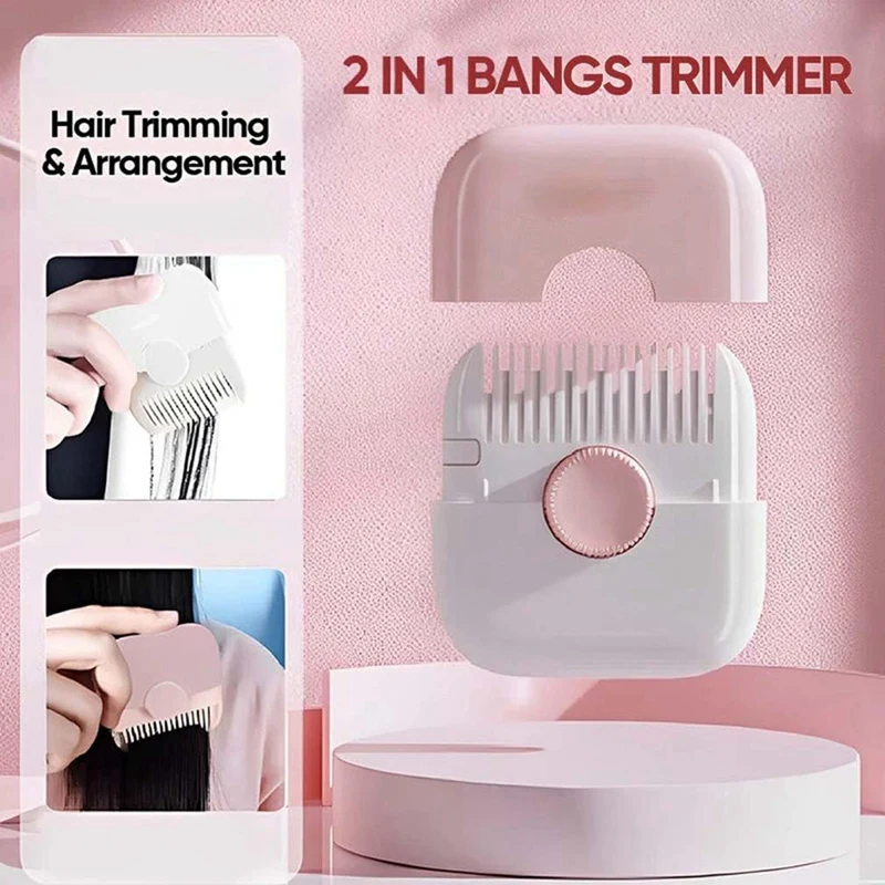 2-In-1 Hair Cutting Trimmer Barber Comb Bangs Hair Cutter Remover Home Mini Makeup Tools