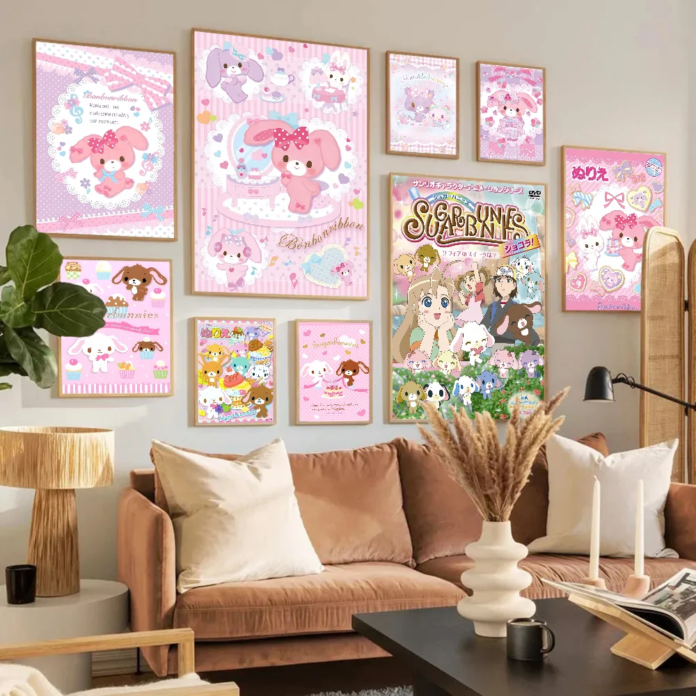 1pc Sugarbunnies Anime Poster Sticky Posters Retro Kraft Paper Sticker DIY Room Bar Cafe Aesthetic Art Wall Painting