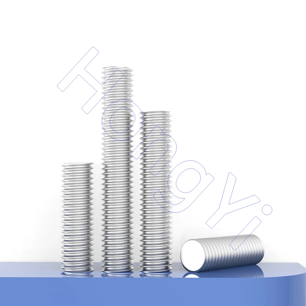 10pcs Ø4 5 6 8 10mm Aluminum Threaded Rod Full-Thread Bar Fully Thread Stud Length 10 16 20 25 30 35 40mm to 100mm