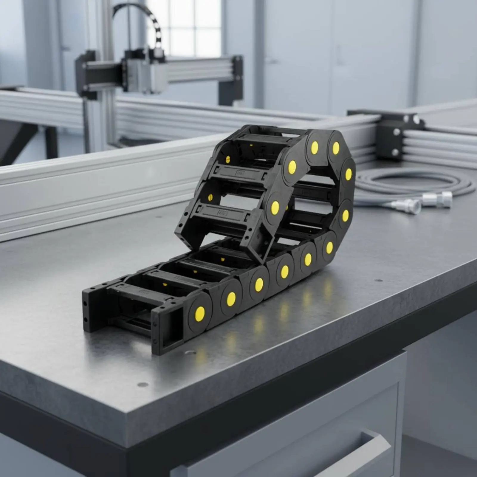 

Drag Chain Stable Structure CNC Machine Cable Carrier Closed Type Drag Chain Openable Links Plastic Wire Carrier Flexible Length