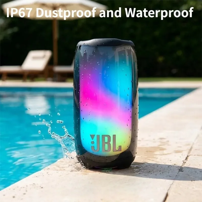 JBL PULSE 5 PartyBoost Wireless Loudspeaker Custom Light Modes IP67 Water Dust Resistant Camping Travel Audio