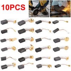 10pcs Motor Carbon Brush Set Replacement Parts Angle Grinder Carbon Brush Cutting Polishing Machine Power Tool Electric Tools