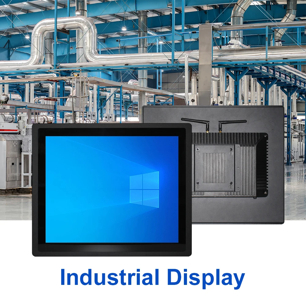 Pantalla táctil impermeable resistente todo en uno, Windows 10, panel industrial pc de 17 "y 17 pulgadas con wifi 2/4/8GB de RAM