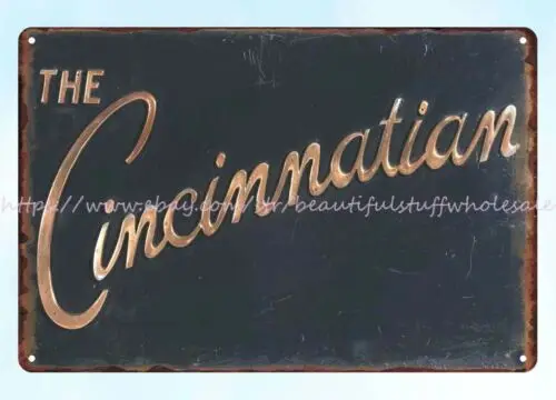 train railway railroad BALTIMORE AND OHIO CINCINNATIAN metal tin sign metal wall