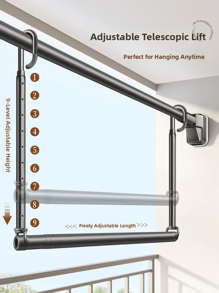 

Одежда из нержавеющей стали Drng Ra, противоугонная сетка для балкона, подвесная, регулируемая, для домашнего использования, инструмент для одеял, сверление не требуется