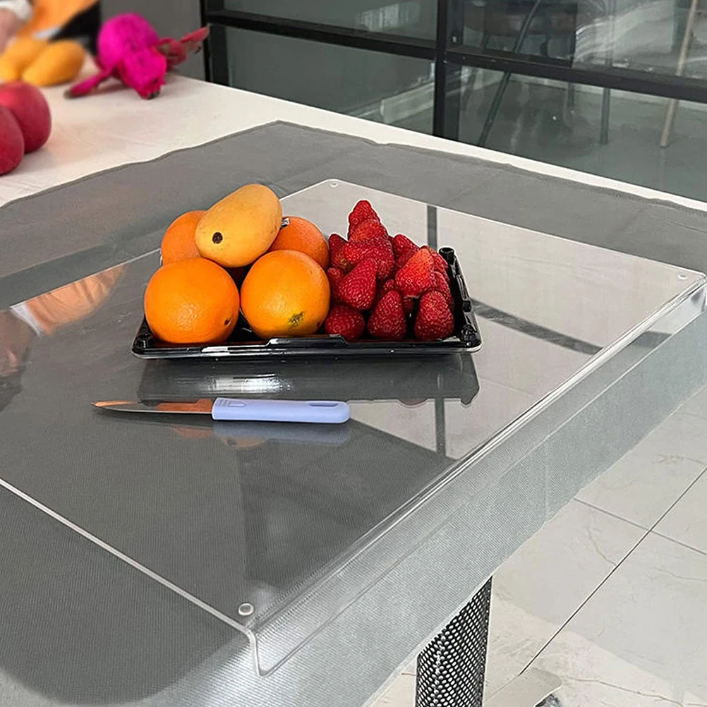 

Acrylic Cutting Board 43x28cm Transparent 3cm Thick Anti Slip Kitchen Chopping Safe Sturdy Wear Resistance Easy Clean Vegetable