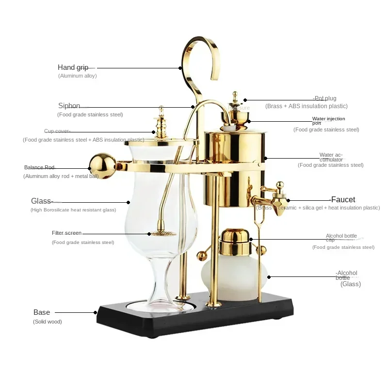 Coffee pot, home vintage  machine, brewing equipment, siphon pot,