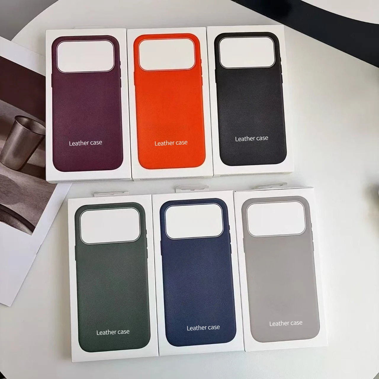 Offizielles 1:1 Lederetui für MagSafe Wireless Charging Hülle für iPhone 17 Pro Max 17Pro – Anti-Sturz-Schutzhülle mit Animation