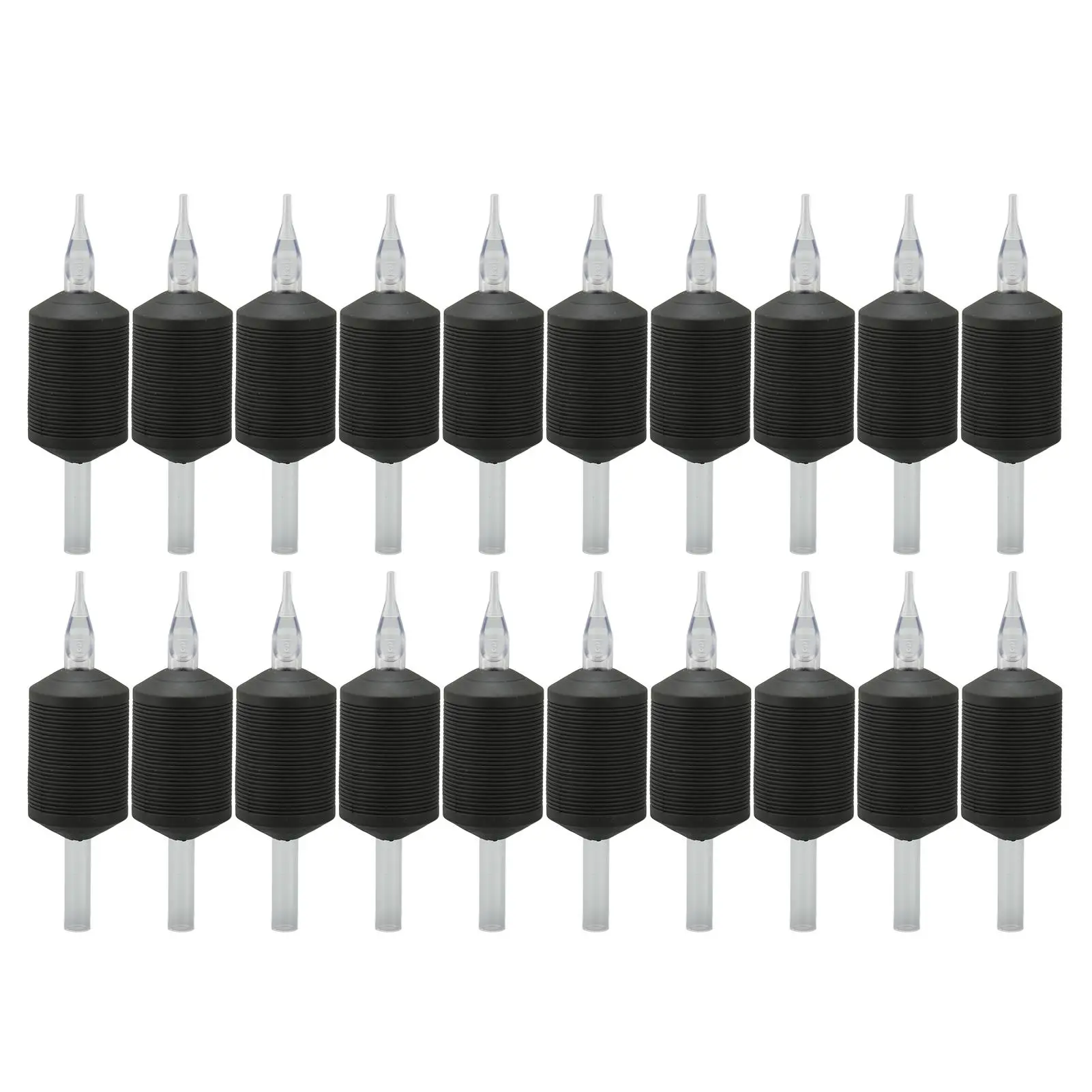 

20pcs 30mm Tattoo Machine Handle Grip - 5RT Safe Silicone Hand Tube Black Supplies