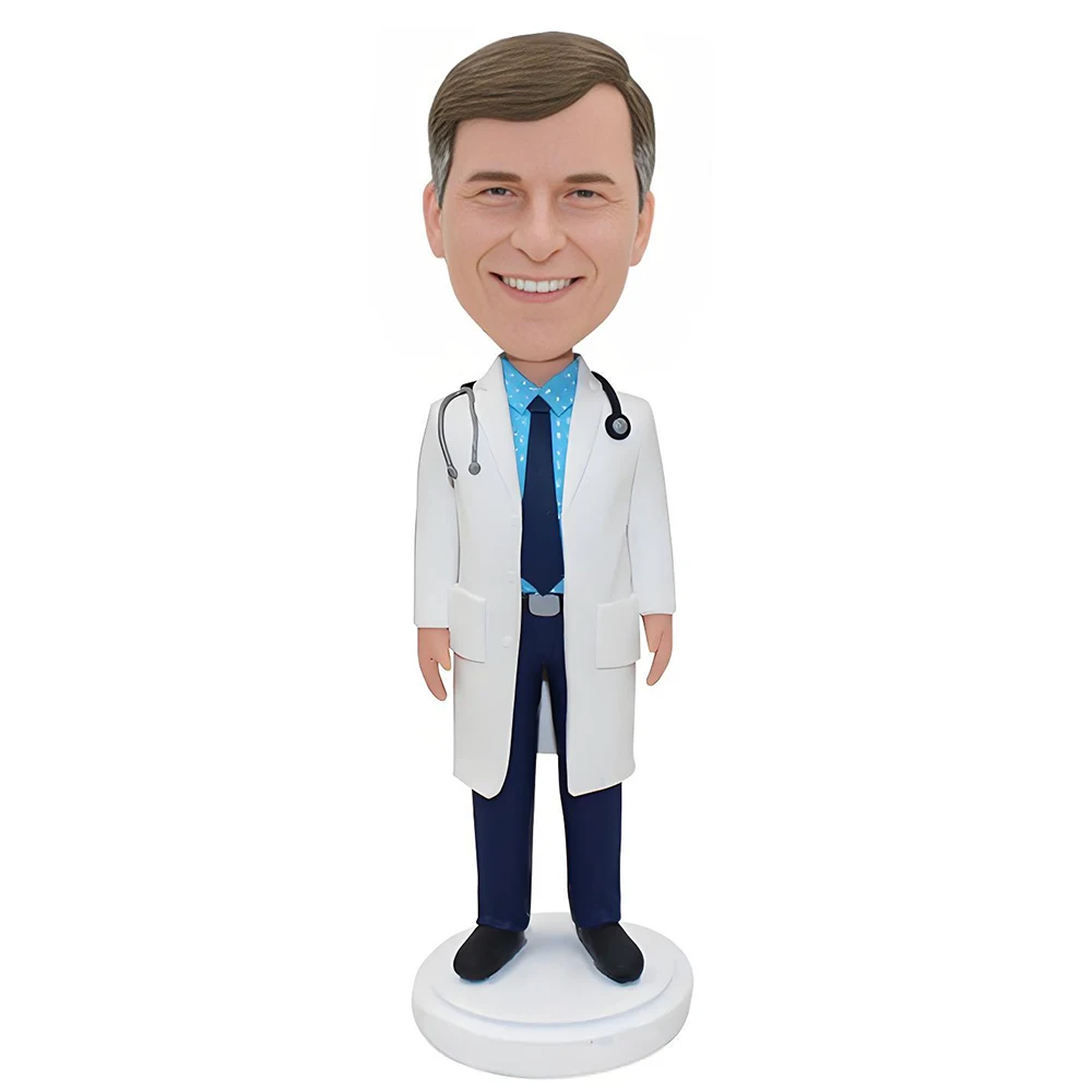 Custom Bobbleheads: Doctor White Coat | Fully Customizable Doctor | Personalized Bobbleheads Best Gifts for Doctor