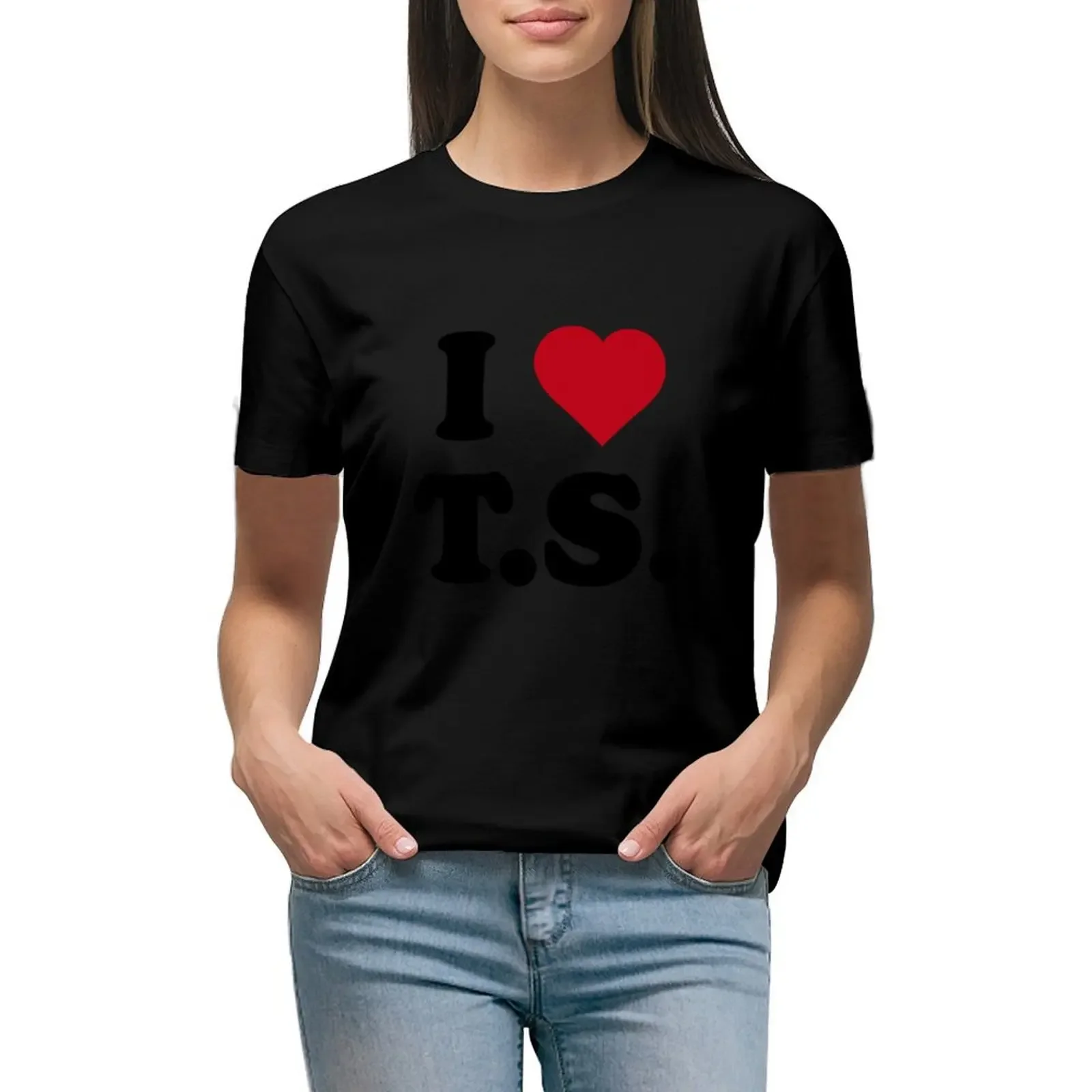 

i heart ts T-Shirt plus size tops new edition Short sleeve tee hippie clothes black t shirts for Women