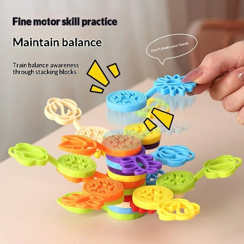 ألعاب كومة كومة اللبنات منضدية التوازن التعليمي لعبة التراص الممتعة #3