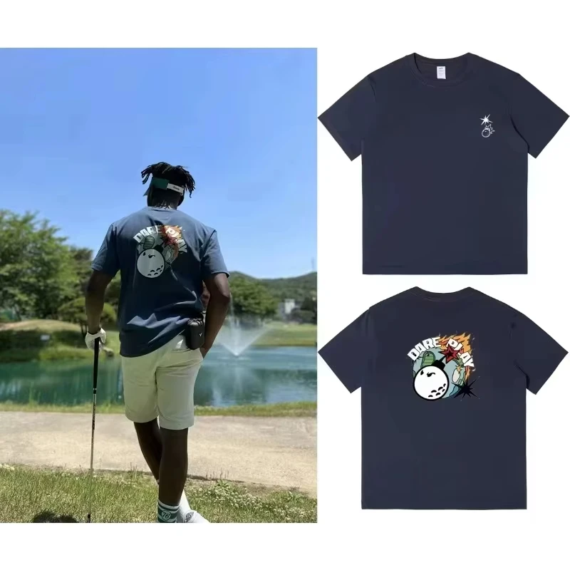 

2025 New Men's Golf T-shirt Summer High Quality Cotton Printed Men's and Women's Golf Wear Outdoor Short Sleeve Golf Shirt
